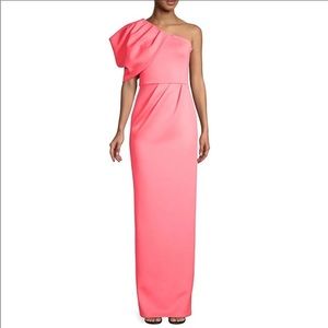 Black Halo Egan One-Shoulder Column Gown